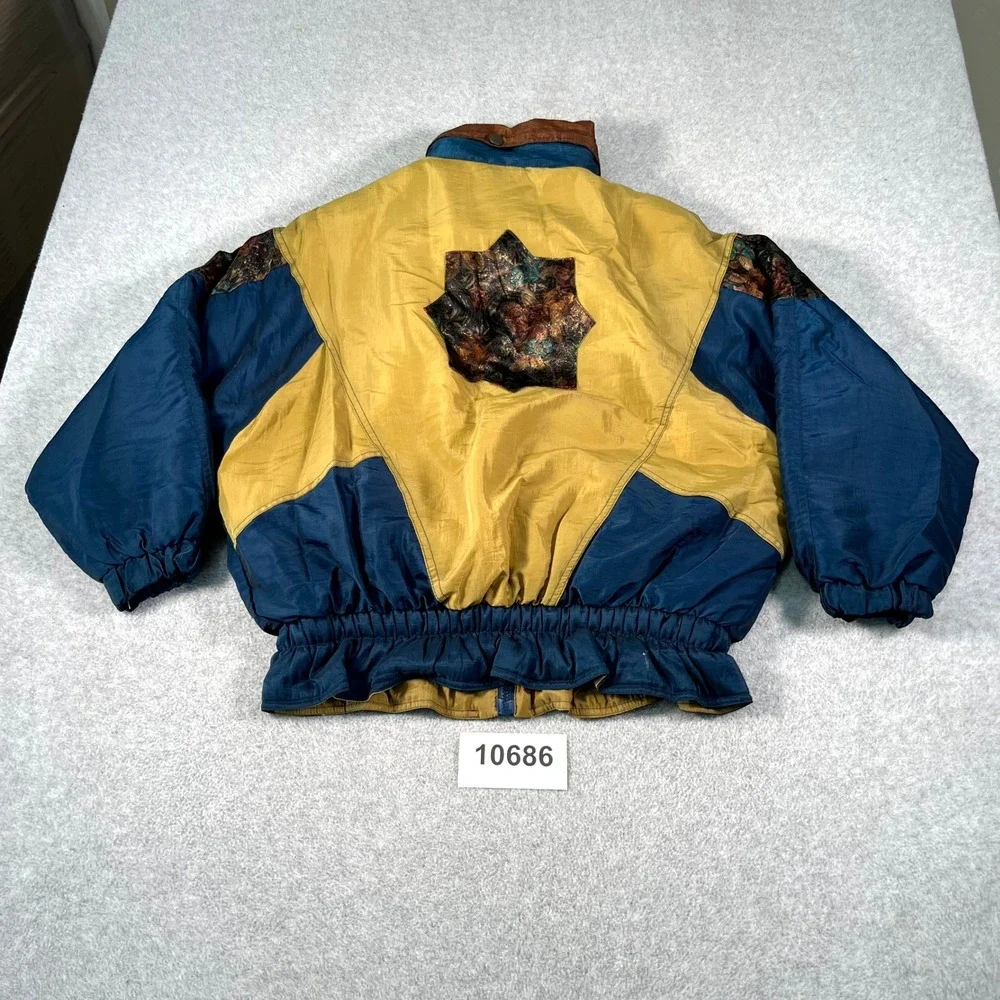 Vintage SkiWear G-4000 Windbreaker Jacket Mens Large Multicolor Colorblock Retro